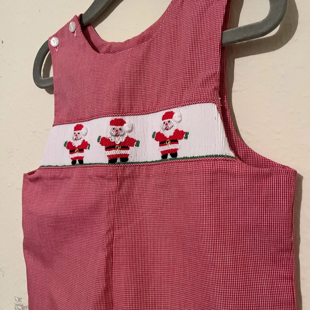 Edgehill Collection Red Santa Overalls - Picture 3 of 8